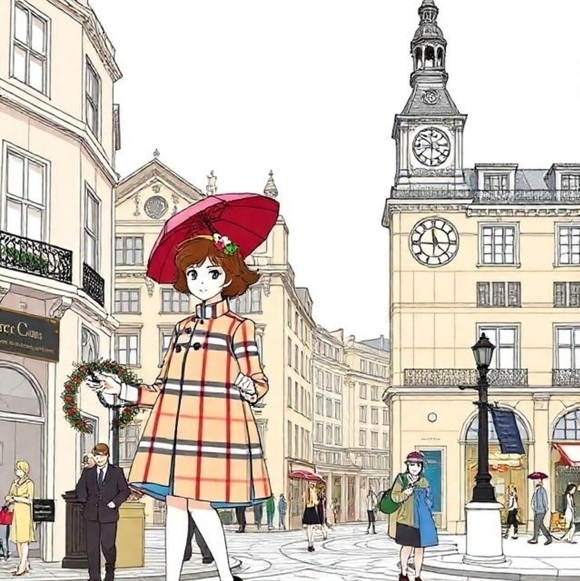 Burberry Black Nova Check Bifold Wallet wWristlet & Patch Added - Picture 17 of 17